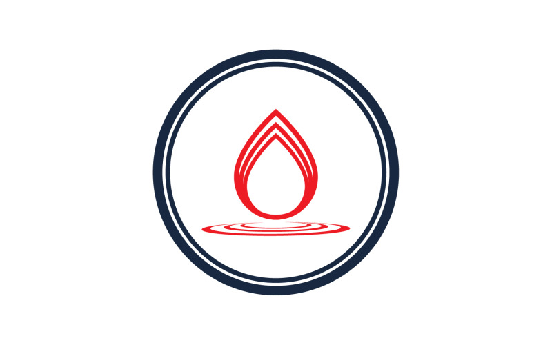 Modèle de logo d'icône de goutte de sang version v30