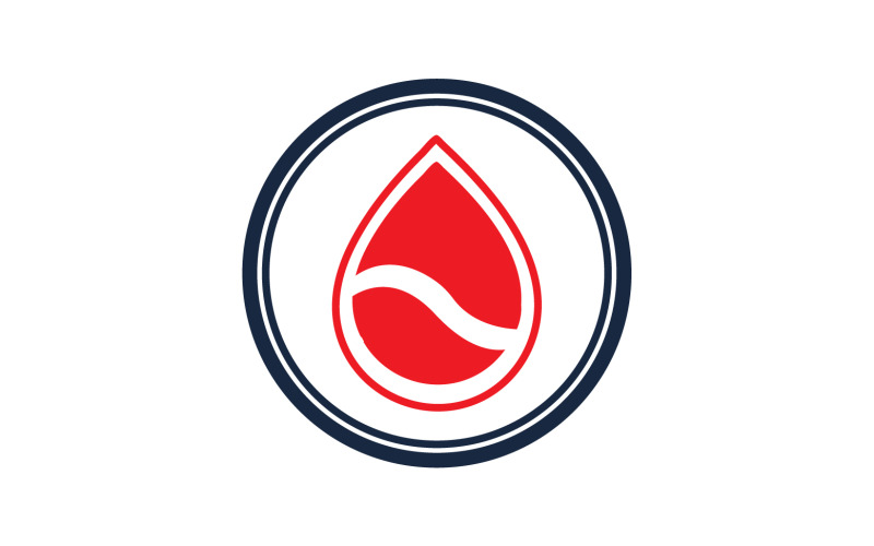Modèle de logo d'icône de goutte de sang version v40