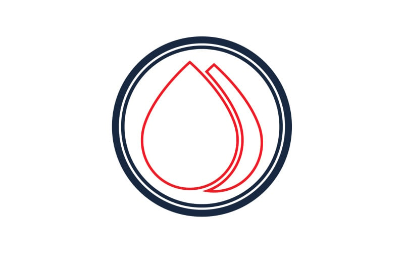 Modello logo icona goccia di sangue versione v16