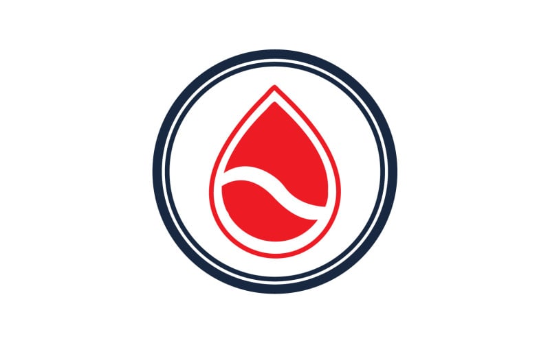 Modello logo icona goccia di sangue versione v40