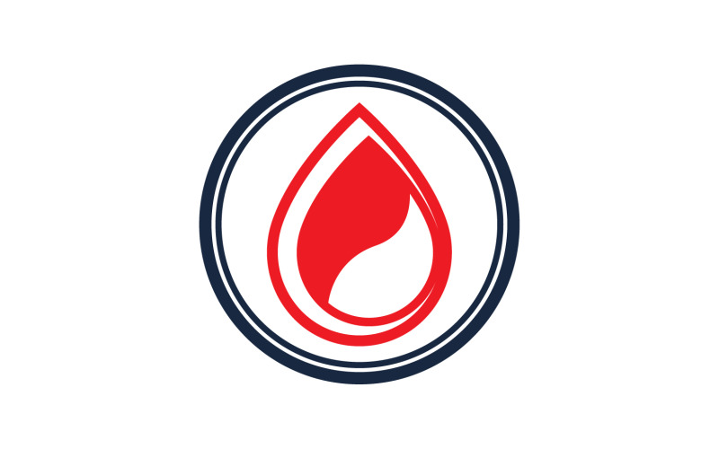 Modello logo icona goccia di sangue versione v6