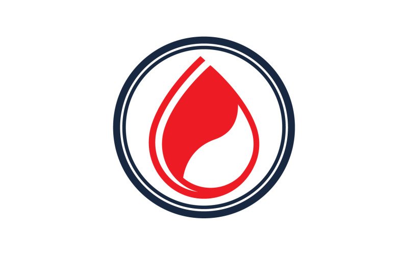 Modello logo icona goccia di sangue versione v7