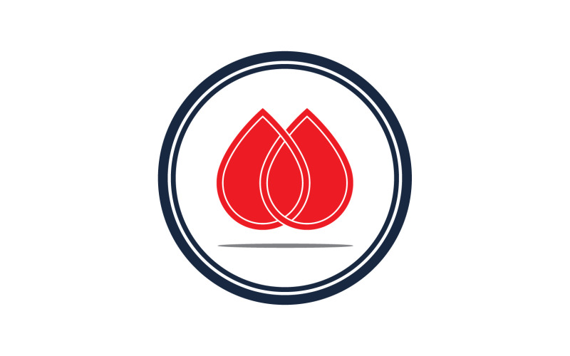 Modelo de logotipo de ícone de gota de sangue versão v21