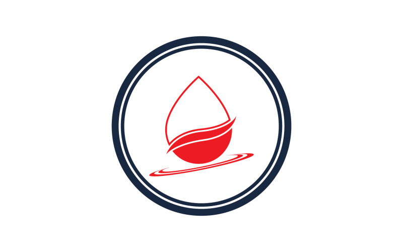 Modelo de logotipo de ícone de gota de sangue versão v23
