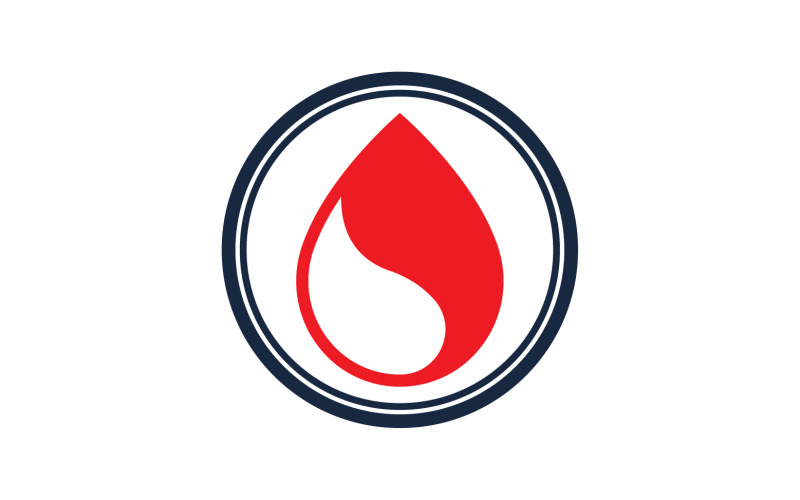 Modelo de logotipo de ícone de gota de sangue versão v5