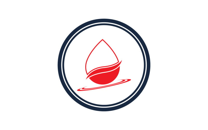 Plantilla de logotipo de icono de gota de sangre versión v23