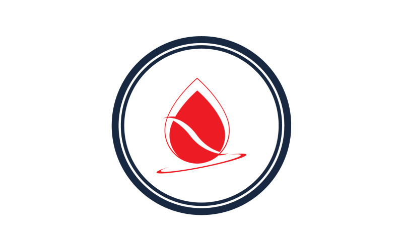 Шаблон логотипа значка капли крови, версия v34