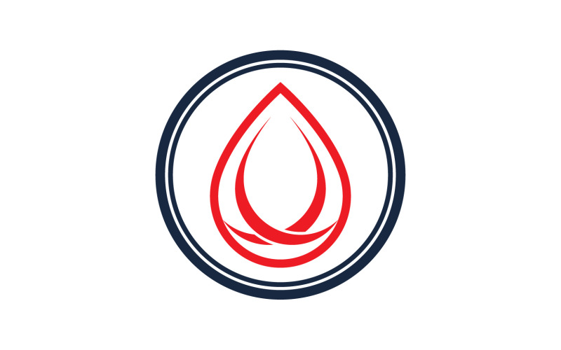 Szablon logo ikony kropli krwi w wersji v28