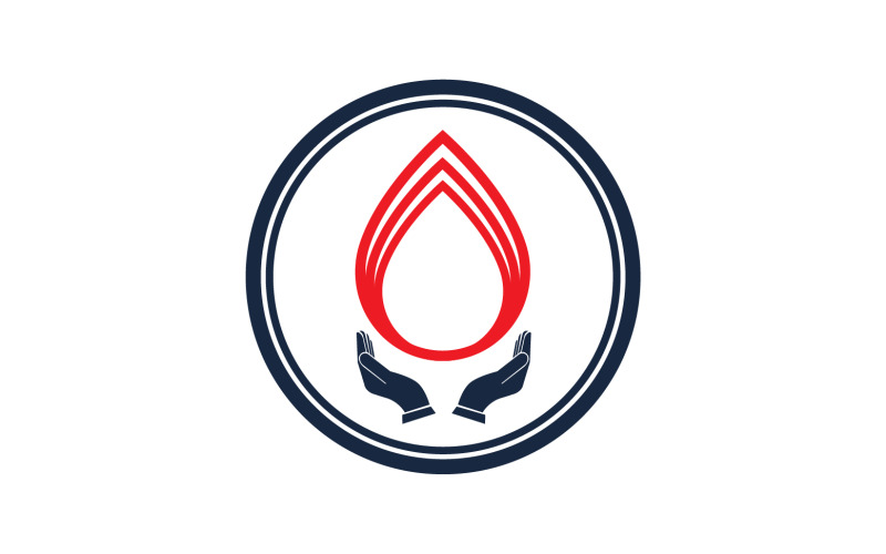 Szablon logo ikony kropli krwi w wersji v41