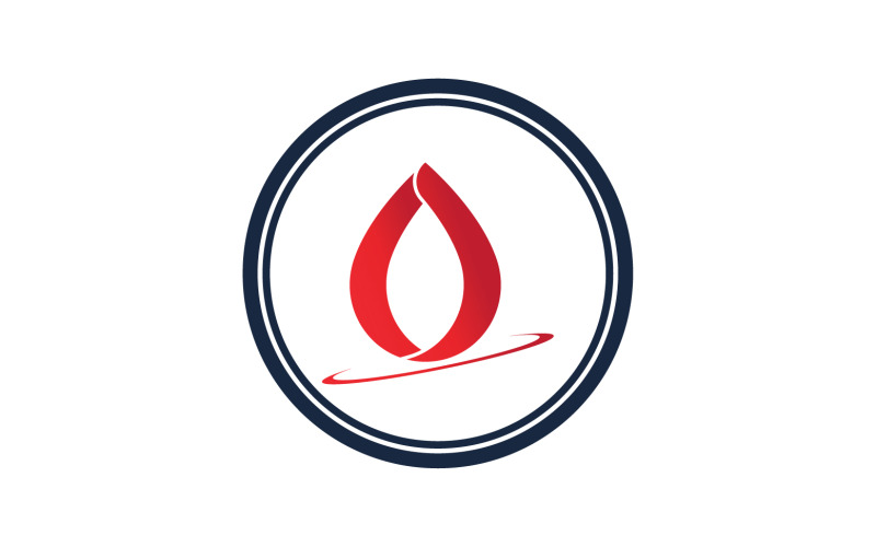 Bloeddruppel pictogram logo sjabloon versie v62
