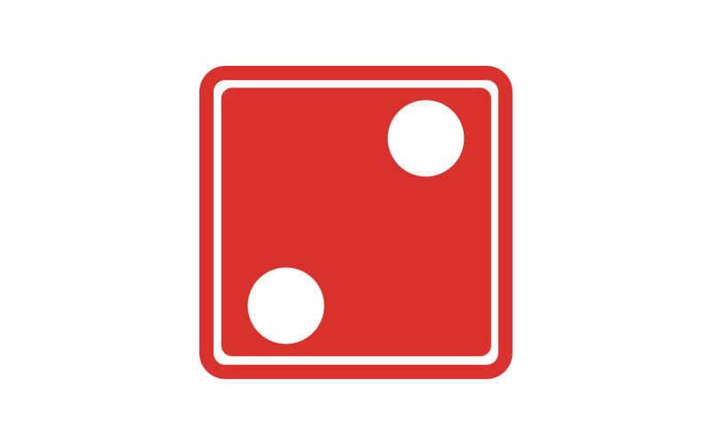 Dice game poxer logo icon template version v58
