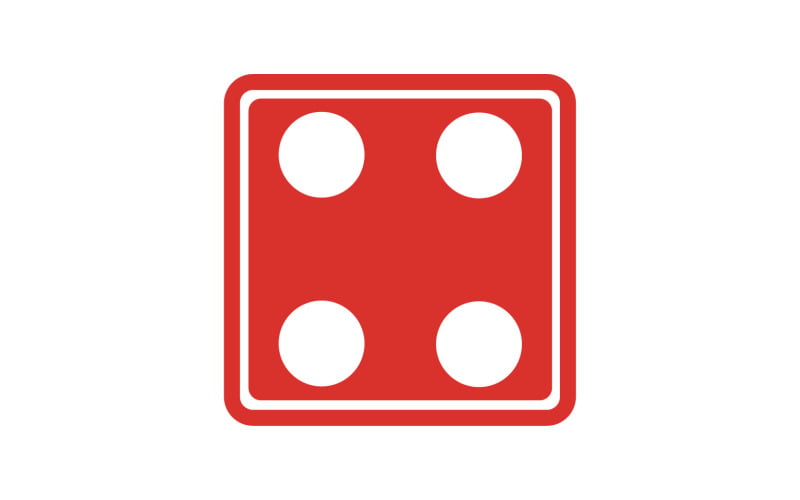 Dice game poxer logo icon template version v60