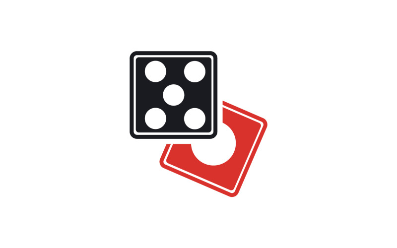 Dobbelspel poxer logo pictogram sjabloon versie v15