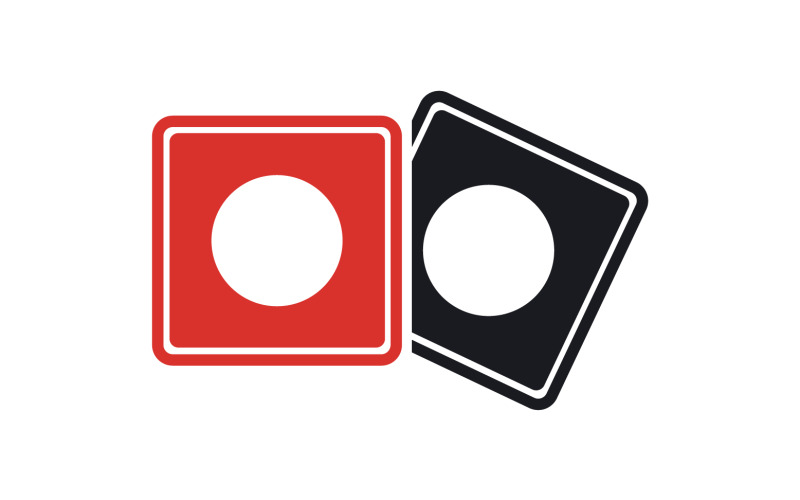 Kockajáték poxer logó ikon sablon verzió v49