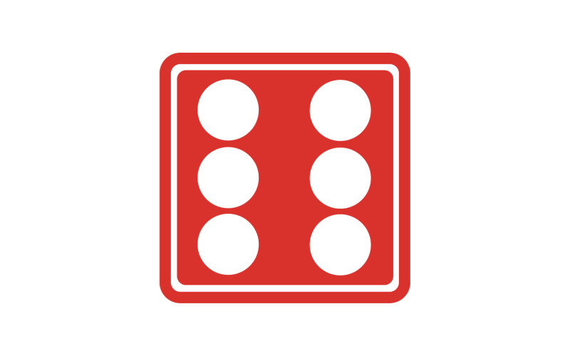 Kockajáték poxer logó ikon sablon verzió v62