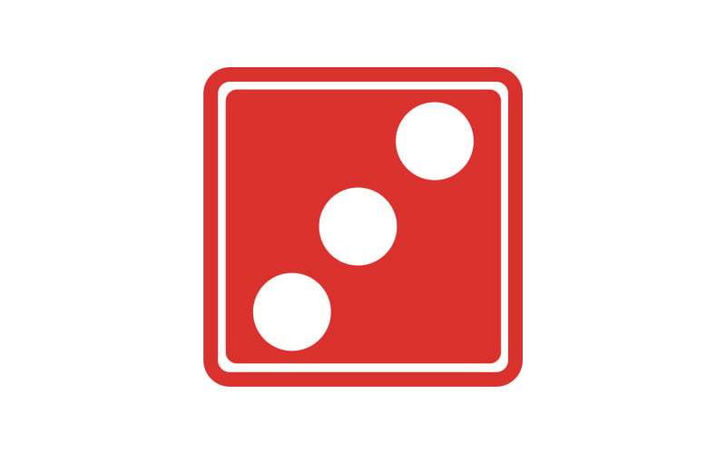 Kostková hra poxer logo šablony verze v59