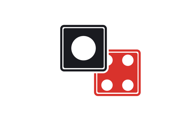 Kostková hra poxer logo šablony verze v6