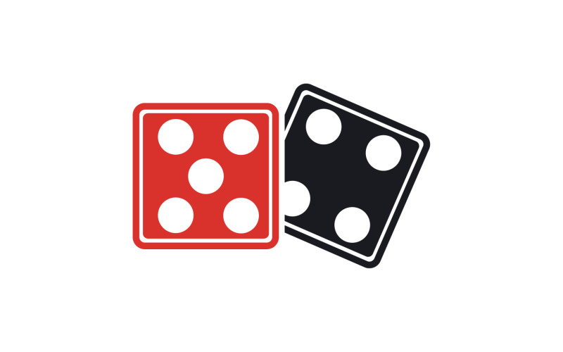 Modello icona logo Poxer gioco di dadi versione v29