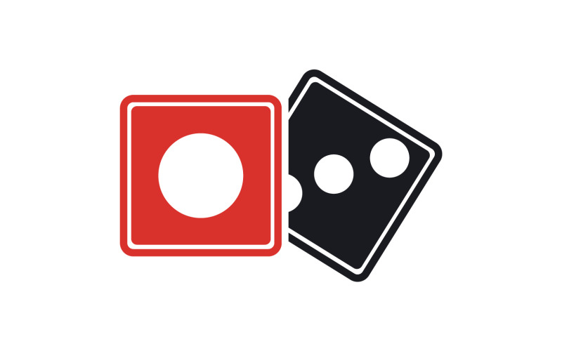 Modello icona logo poxer gioco di dadi versione v33
