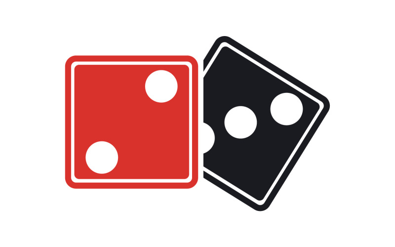 Modello icona logo poxer gioco di dadi versione v34