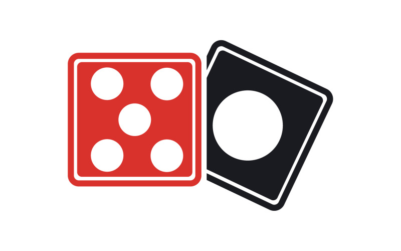 Modello icona logo Poxer gioco di dadi versione v53