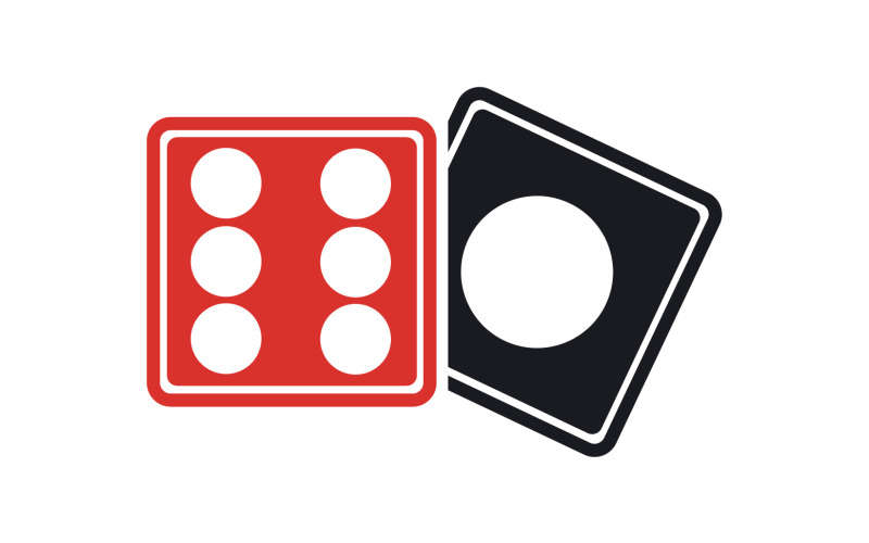 Modello icona logo Poxer gioco di dadi versione v54