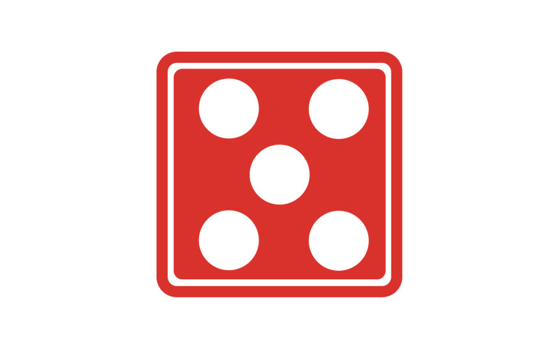 Modello icona logo Poxer gioco di dadi versione v61