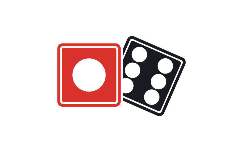 Modello icona logo Poxer gioco di dadi versione v9