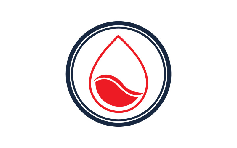 Modello logo icona goccia di sangue versione v63