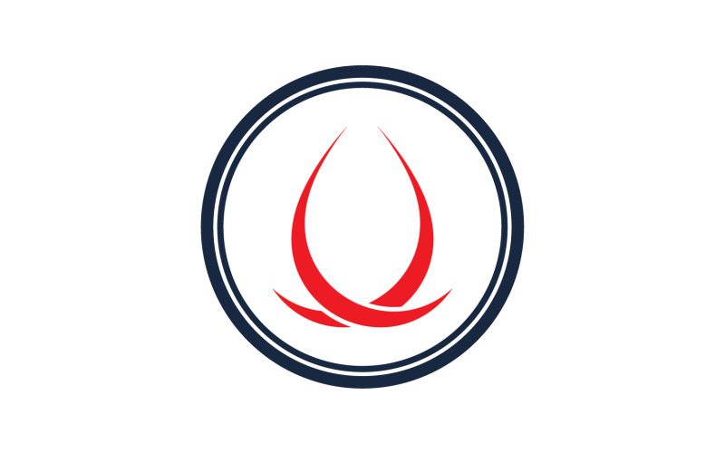 Modelo de logotipo de ícone de gota de sangue versão v52