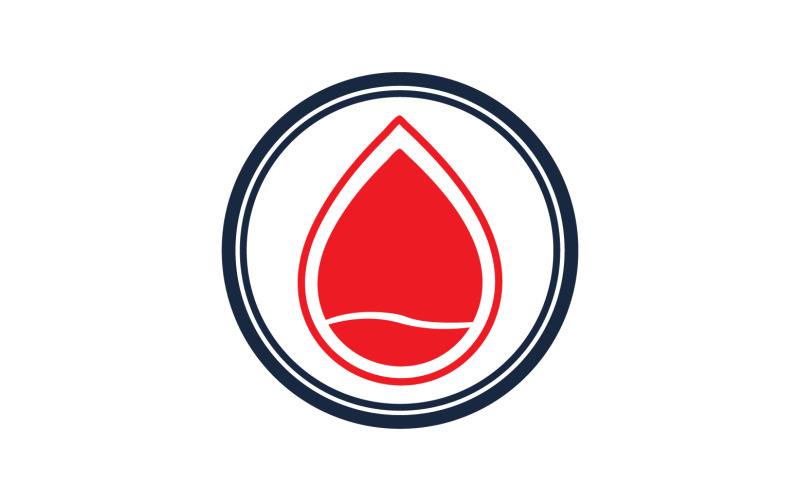 Modelo de logotipo de ícone de gota de sangue versão v55