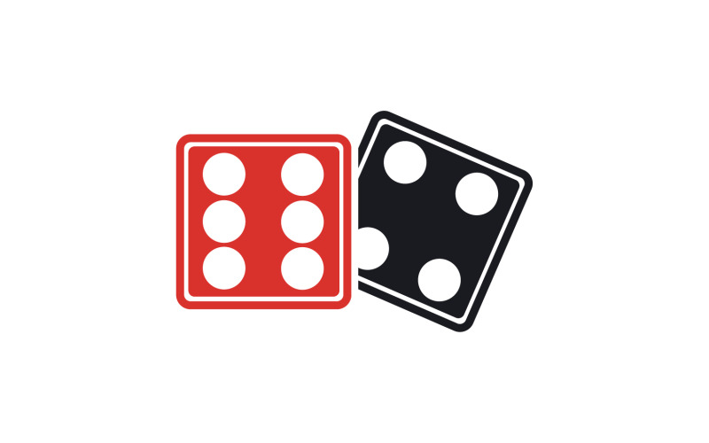 Tärningsspel poxer logotyp ikon mall version v30