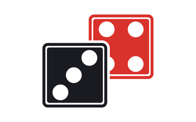 Tärningsspel poxer logotyp ikon mall version v48