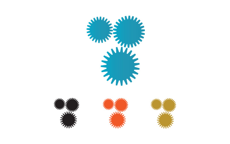 Gear box logo icon template vector v54