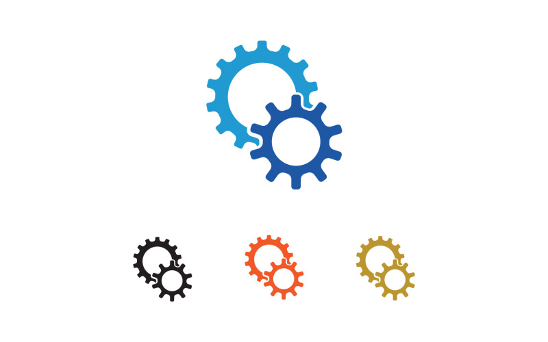 Gear box logo icon template vector v9
