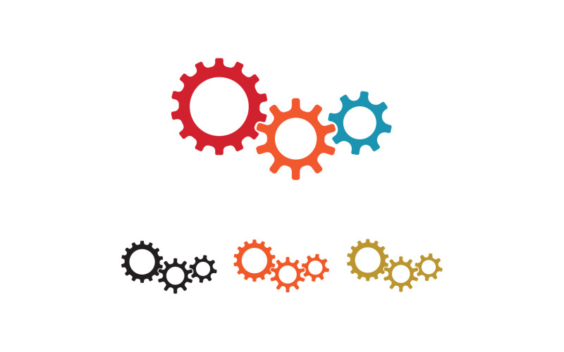 Gear box logo ikonu šablony vektor v5