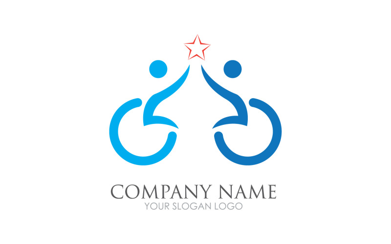 Modèle d'icône de logo Difabel version v62