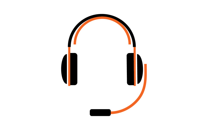 Fejhallgató zene podcast logó vektor v20