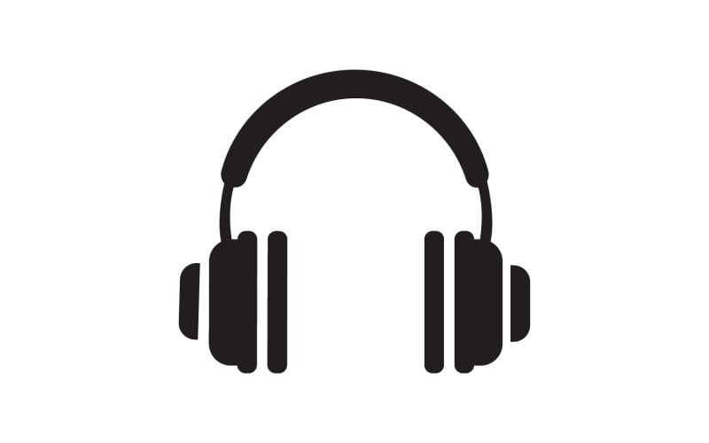 Hoofdtelefoon muziek podcast logo vector v2