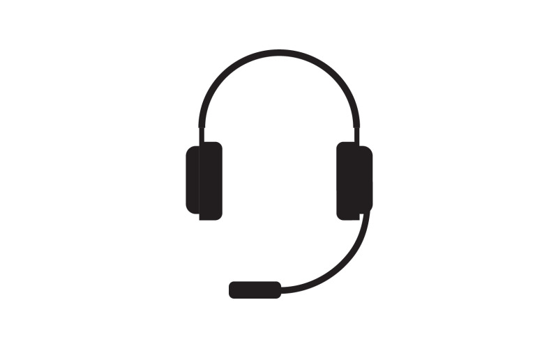 Vettore logo podcast musicale per cuffie v17