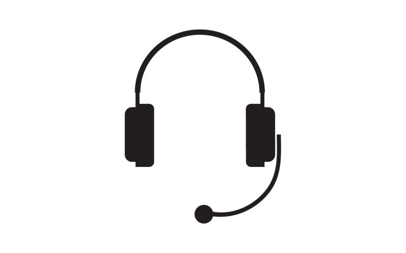 Vettore logo podcast musicale per cuffie v18