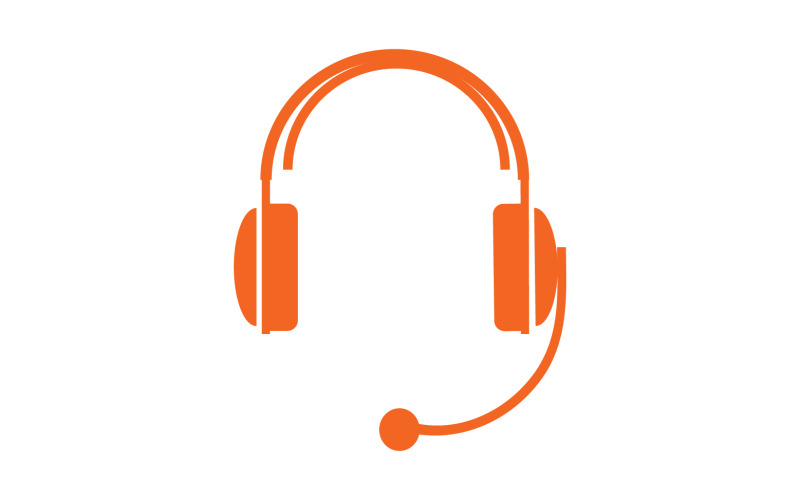 Vettore logo podcast musicale per cuffie v19