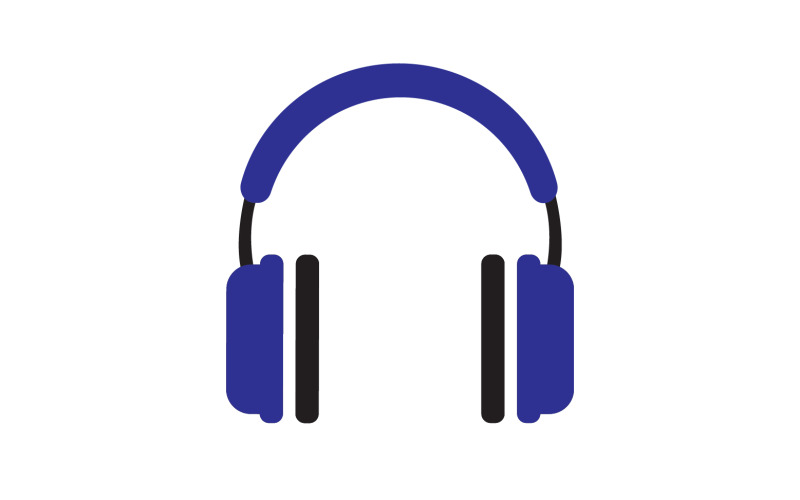 Vettore logo podcast musicale per cuffie v3