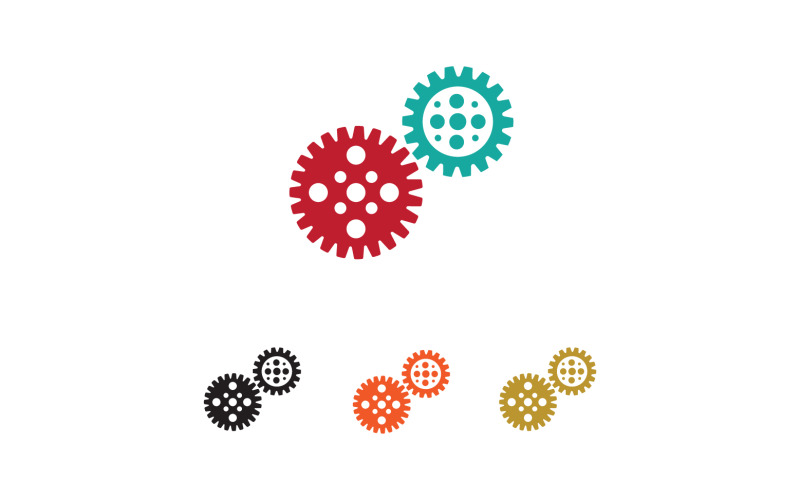 Vettore modello icona logo scatola ingranaggi v59