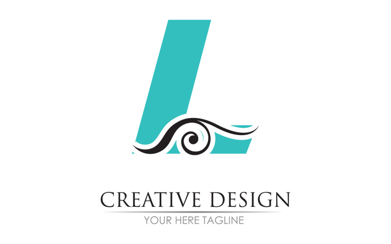 Buchstabe L Anfangsname Logo-Vektor v47