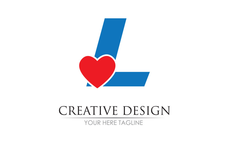 Buchstabe L Anfangsname Logo-Vektor v55