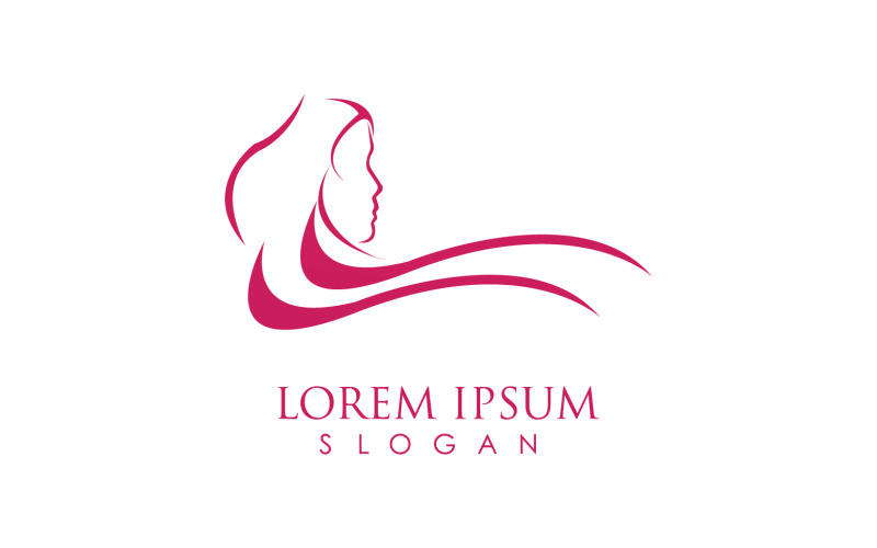 Hijab moeslim pictogram logo sjabloon v36