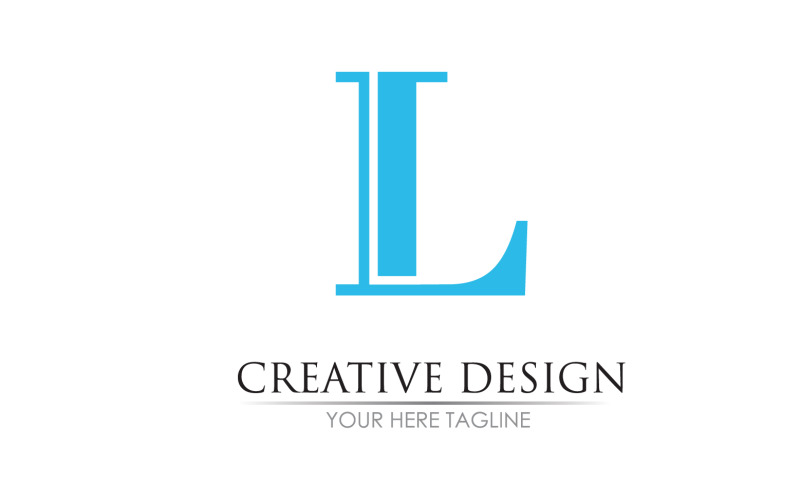 L harfi ilk isim logo vektörü v3
