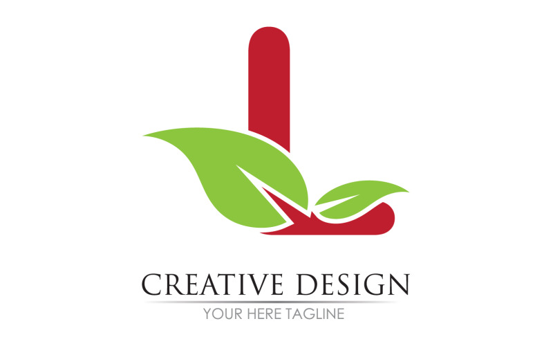 Letra L nombre inicial logo vector v50