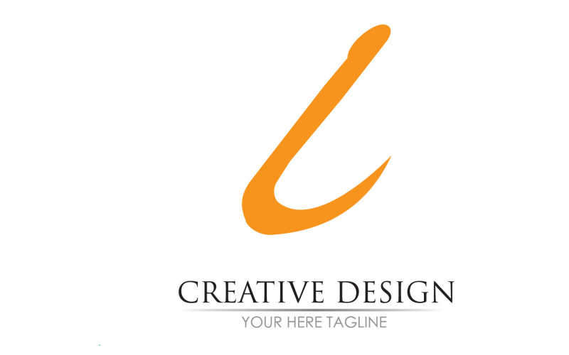 Letra L nome inicial logotipo vetor v24